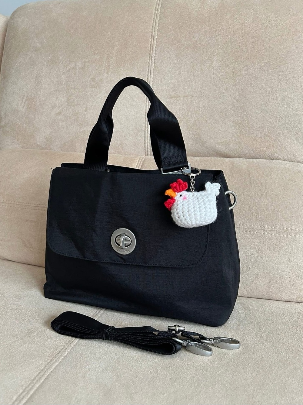 Baggallini Satchel, Tote with Multiple Compartments Turnlock, Crossbody Strap - Picture 5 of 15